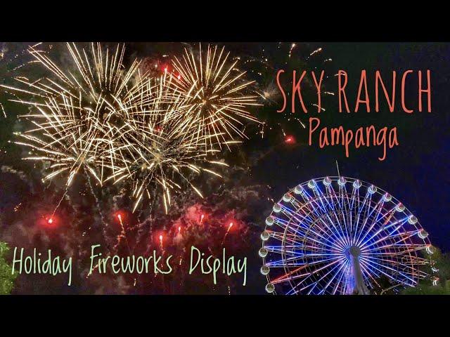 Holiday Fireworks Display at Sky Ranch Pampanga [4K] | TheTraveLad Christmas Series 2021