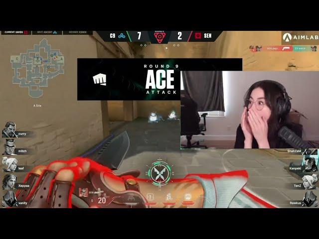 Kyedae's reaction to SEN Dapr ACE in vct | SEN vs C9