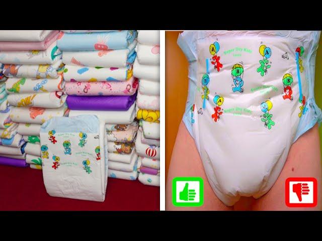 PERFECT Pampers clone for adults? ABU Super Dry Kids with 2 adhesives tried out