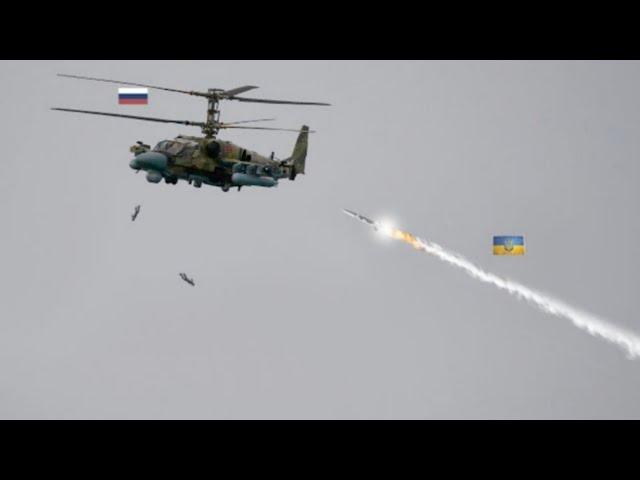 Scary Moment! Russian Kamov Ka-50 "Black Shark" shot down by Ukrainian anti-air system.