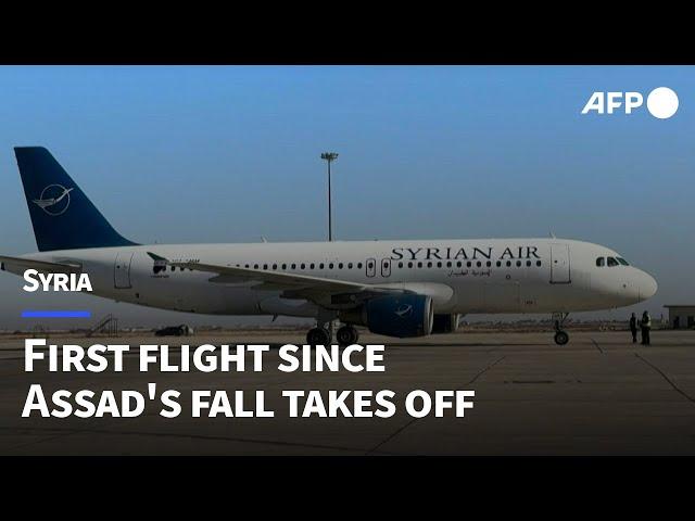 First flight since Assad's fall takes off from Damascus airport | AFP