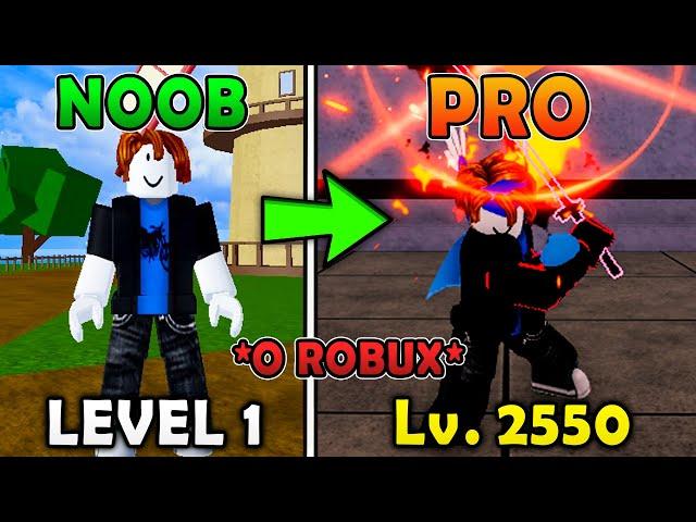 NOOB To MAX LEVEL With NO ROBUX But I Only Use SWORDS In Blox Fruits! (FULL MOVIE)