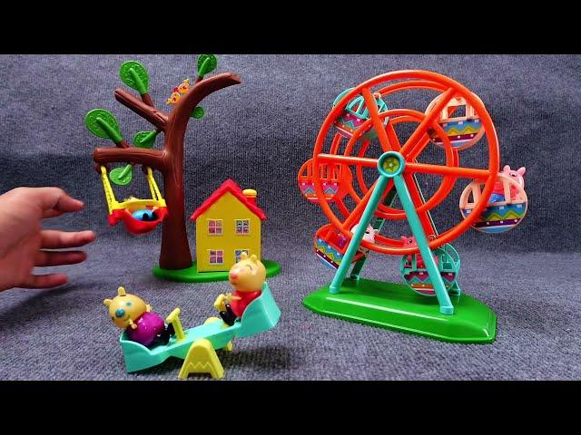 2 Minutes Satisfying with Unboxing Peppa Pig Amusement Park Toy ASMR | Review Toys