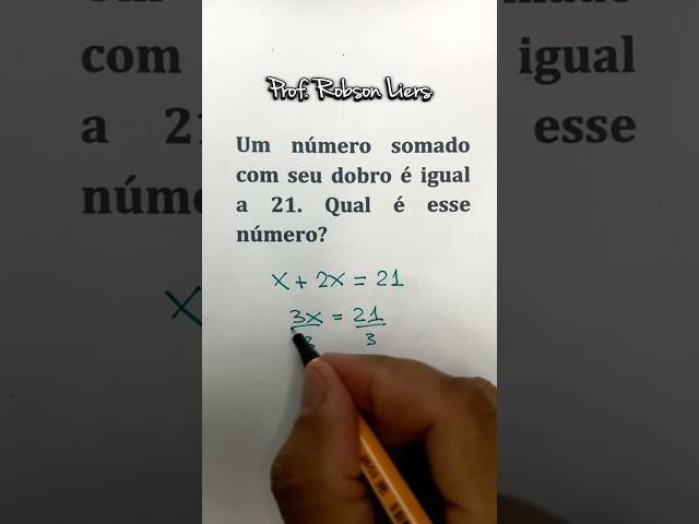 Problema de Matemática para Concursos - Prof Robson Liers