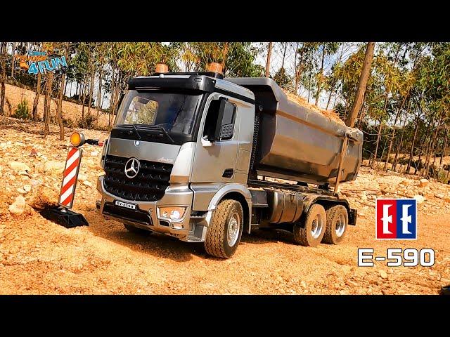 Mercedes Arocs E590 Dump Truck | Double E | RC Construction | Unboxing & First Drive | Cars Trucks 4