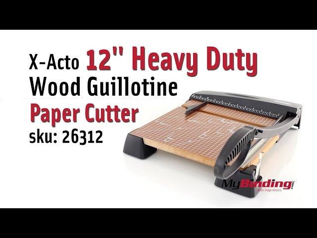 X-Acto 12" Heavy Duty Wood Guillotine Paper Cutter - 26312