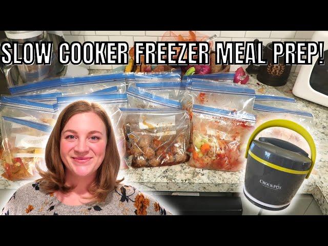 SINGLE SERVING FREEZER MEAL PREP! SLOW COOKER RECIPES FOR ONE WITH MY NEW MINI CROCK POT!