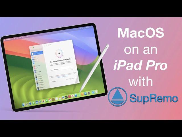 Use MacOS on an iPad Pro or iPad Air with SupRemo!