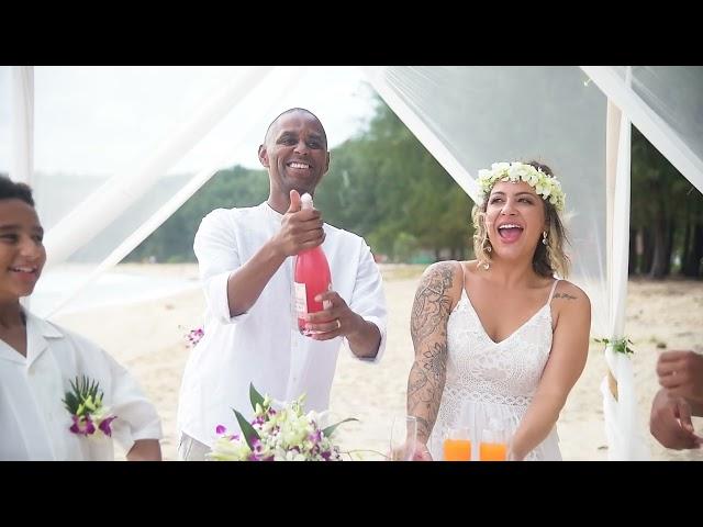 Ricardo and Juliana Phuket beach wedding ceremony