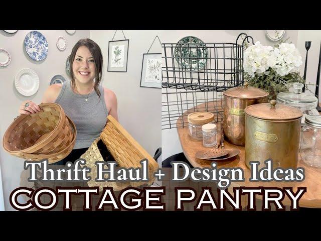 HOW TO CREATE A COTTAGE INSPIRED PANTRY USING THRIFTED DECOR/THRIFTED HOME DECOR HAUL 2024