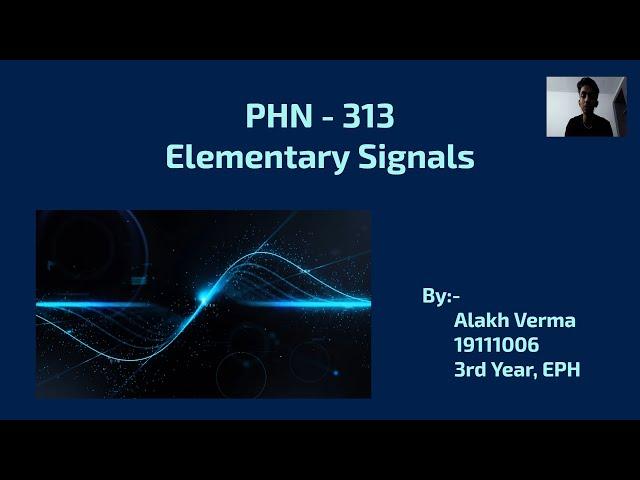 Elementary Signals