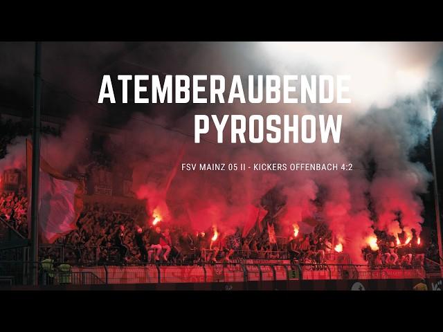 OFC-Pyroshow in Mainz - Atemberaubende Stimmung! (FSV Mainz II -Kickers Offenbach)