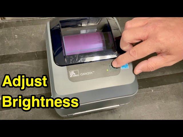 How to: adjust brightness on Zebra G series label printers (GX420, GX430)