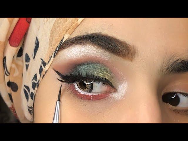 Multi Green Eye Makeup tutorial| Eye makeup tutorial for beginners | makeup tutorial |