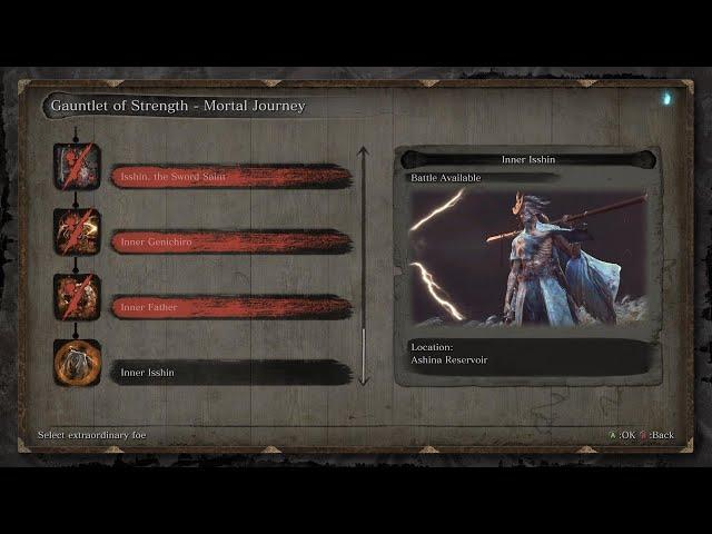 [Sekiro]Mortal journey 17 bosses gauntlet(db/nkc)