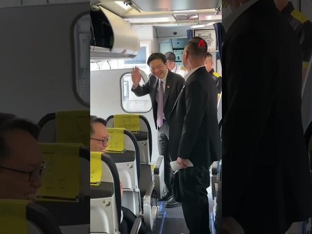 Scoot passengers cheer when PM Lawrence Wong turns up unexpectedly on flight from Laos to Singapore