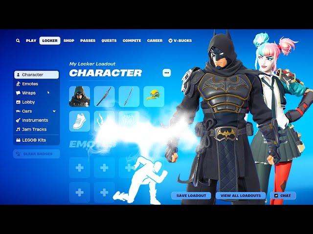 NEW Ninja Knight Batman & Karuta Harley Quinn Fortnite Feudal Gotham Bundle early showcase