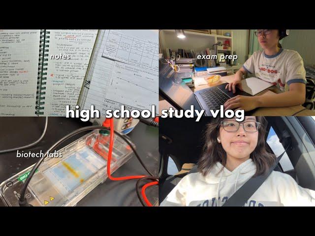 Productive High School Study Vlog ‍ | exam season, bio, physics, calc studies, student life