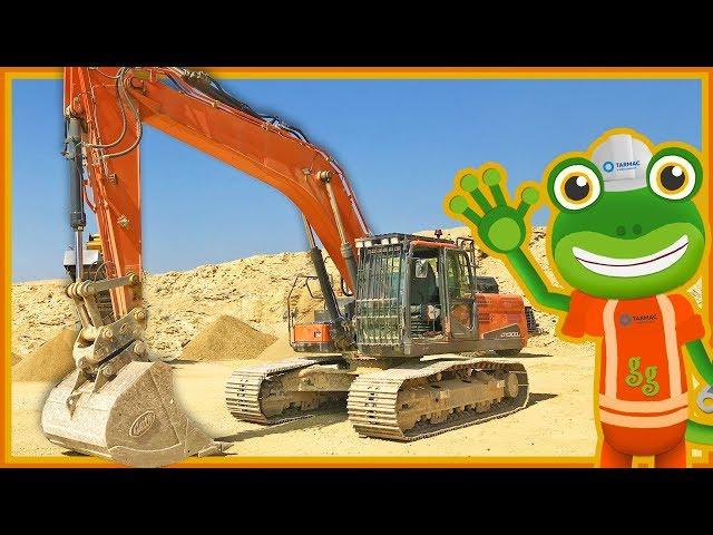 Excavators For Kids | Construction Trucks | Gecko's Real Vehicles