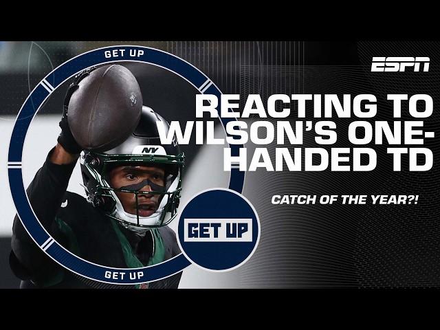 CATCH OF THE YEAR?!  Comparing Garrett Wilson’s INCREDIBLE ONE-HANDED catch to OBJ's  | Get Up