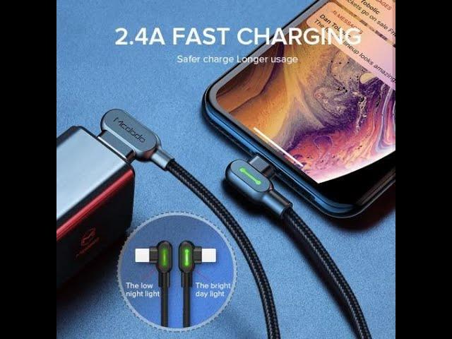 iPhone iPad Indestructible Unbreakable Fast LED Lightning Charging Cable Cord