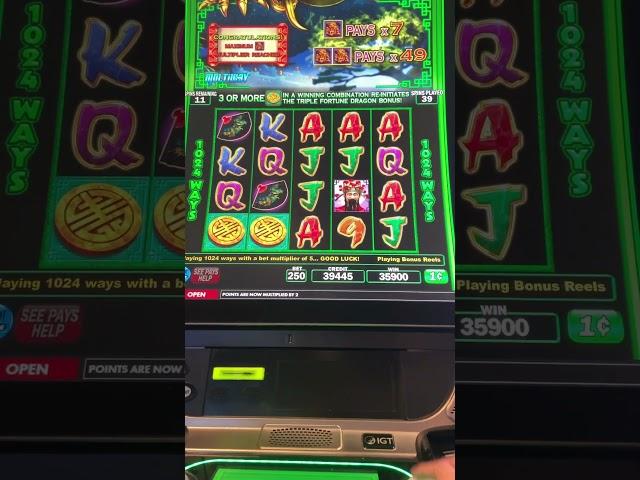 Insane amount of spins on triple fortune dragon rising #slot  #gambling