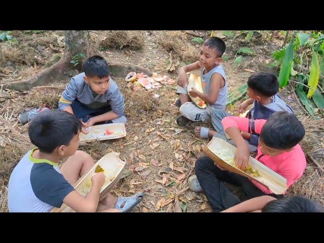 Cooking and Eating with Village boys in a beauty of nature/Village Life