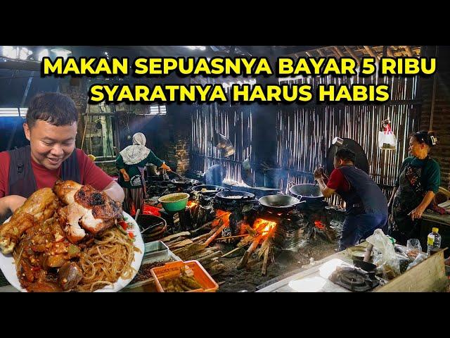 MAKAN SEPUASNYA CUMA BAYAR 5 RIBU, SYARATNYA HARUS HABIS! KALAU GAK HABIS BAYAR 7 RIBU!