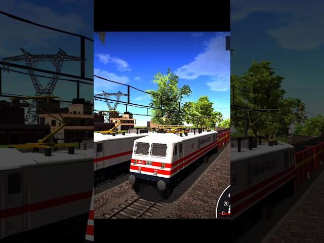 Coal Goods Train Crossing Rajdhani Express | Indian Train Sim 2024 #shorts