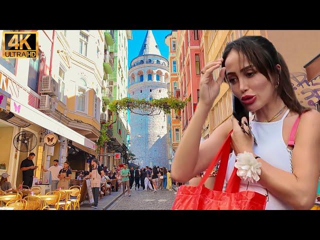 Istanbul Galata Tower Walking tour Historic Landmarks & Stunning Views in 4k