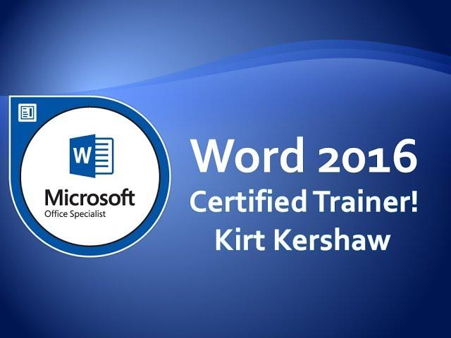 Word 2016: Multilevel List