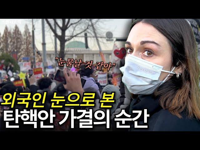 "한국인들 대단하다" 탄핵 시위 현장을 본 외국인 찐 반응