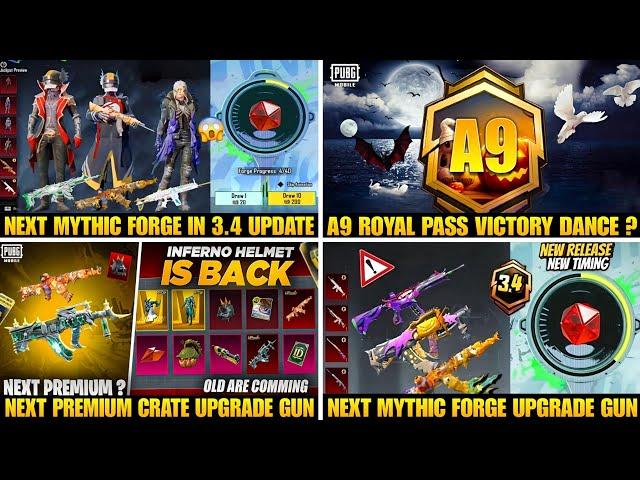 Next Mythic Forge Upgrade Gun | A9 Royal Pass | Next Premium Crate | Pubg Bgmi 3.4 New Update