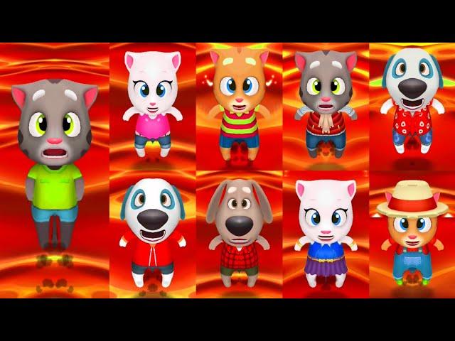 Talking Tom Gold Run - All Characters Funny Fails in Lava - Funny Fails  Moments - Funny Gameplay 