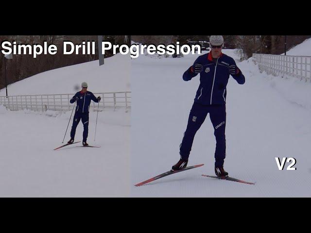 How To Cross Country Ski: V2/ ONE SKATE Skate Ski Technique