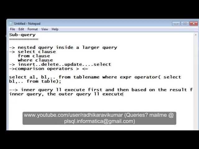 SQL: How to use Sub Queries