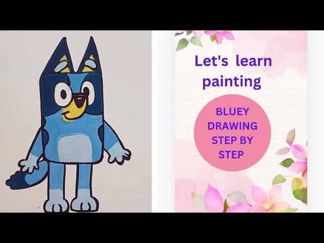 Bluey drawing #step by step  drawing #art #painting