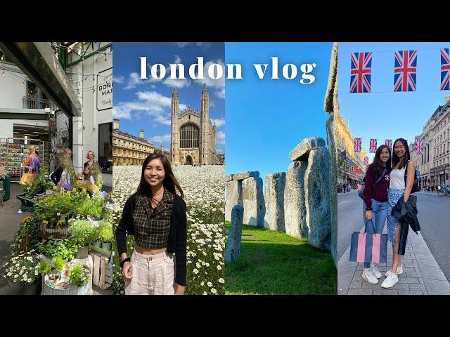 LONDON, UK  (2022 Vlog) | Cambridge, Stonehenge, Borough Market