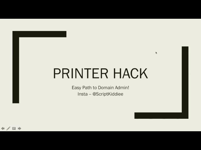 Domain Admin! Hacking Printers!