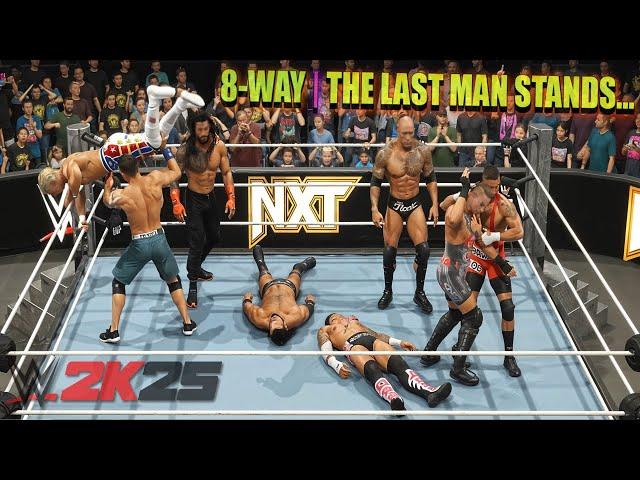 Battle Royale 8 WAY - Last Man Standing Fight - WWE 2K25 Gameplay Review 4K