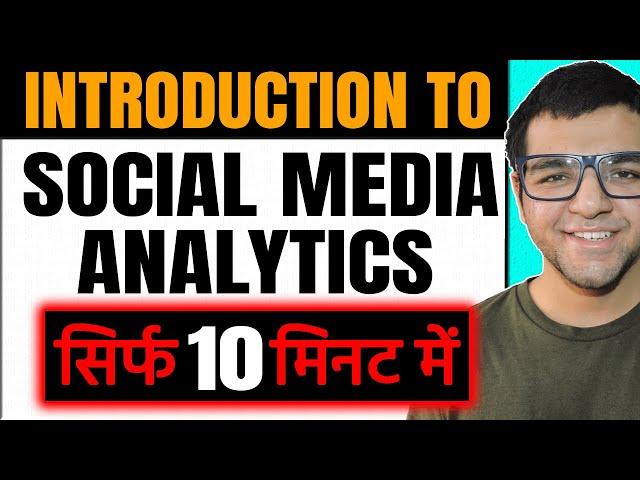 Introduction to Social Media Analytics 