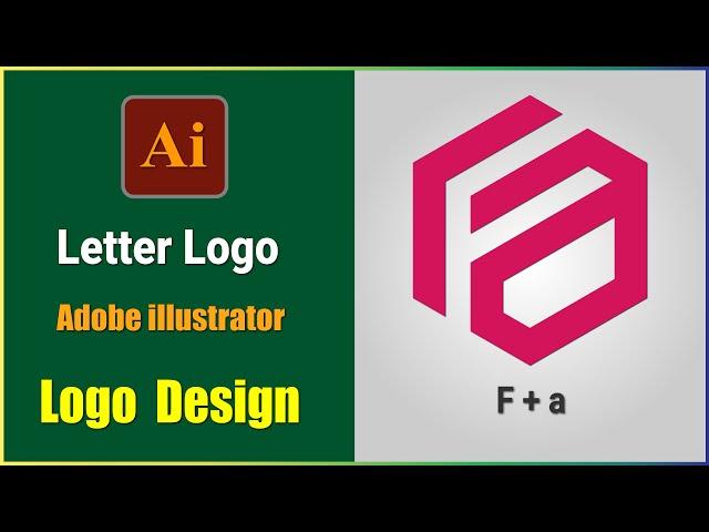 How to design F+a letter Logo in Adobe Illustrator | Logo Design Tutorial