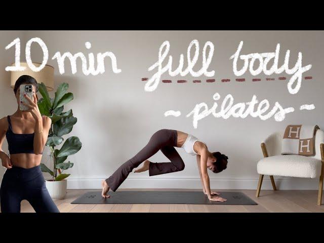 10MIN full body pilates workout // de-bloating & flexibility // beginner friendly