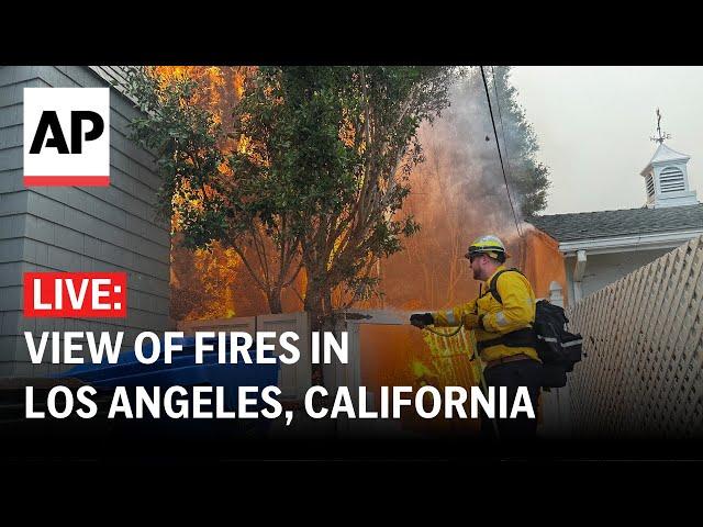 LIVE: View of fires in Los Angeles, California