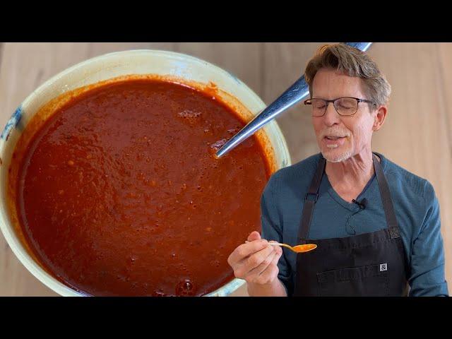 Bold Red Chile Salsa | Rick Bayless Taco Manual