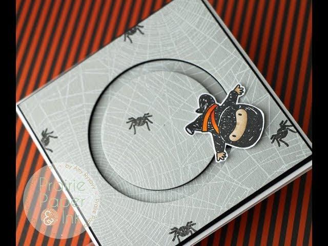 Mama Elephant Tiny Ninjas Spinner Card | AmyR Halloween 2017 Video #6