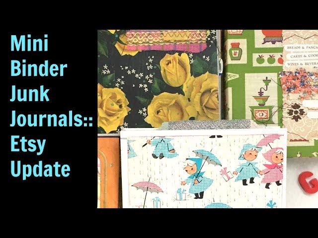 Mini Binder Junk Journal Flip Through:  Etsy Restock Video