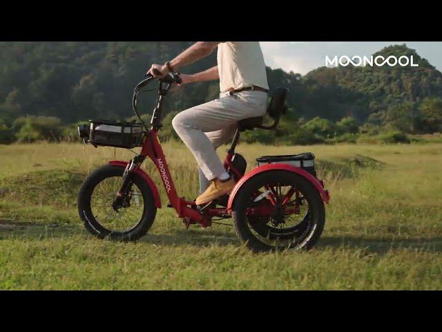 Mooncool TK Pro Folding Electric Trike - More Safety, More Comfort