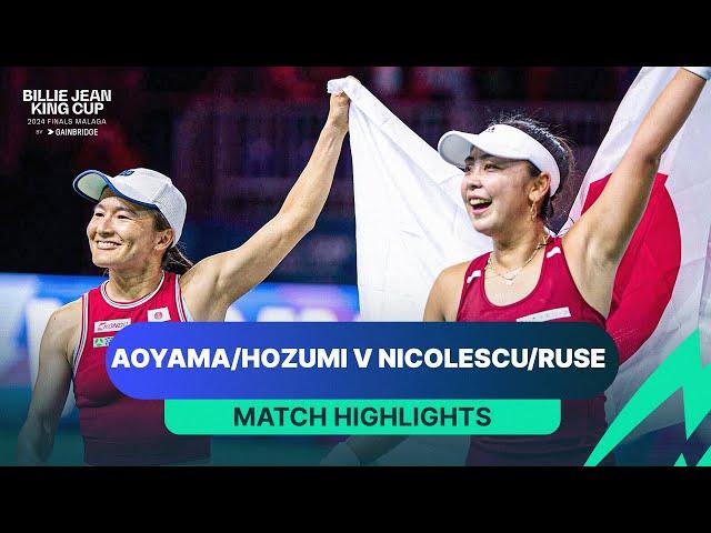 Aoyama/Hozumi v Nicolescu/Ruse | Japan v Romania | 2024 Billie Jean King Cup Finals Match Highlights