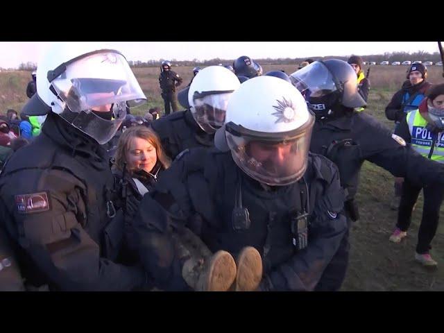 Greta Thunberg Detained at Coal Mine Protest in Germany